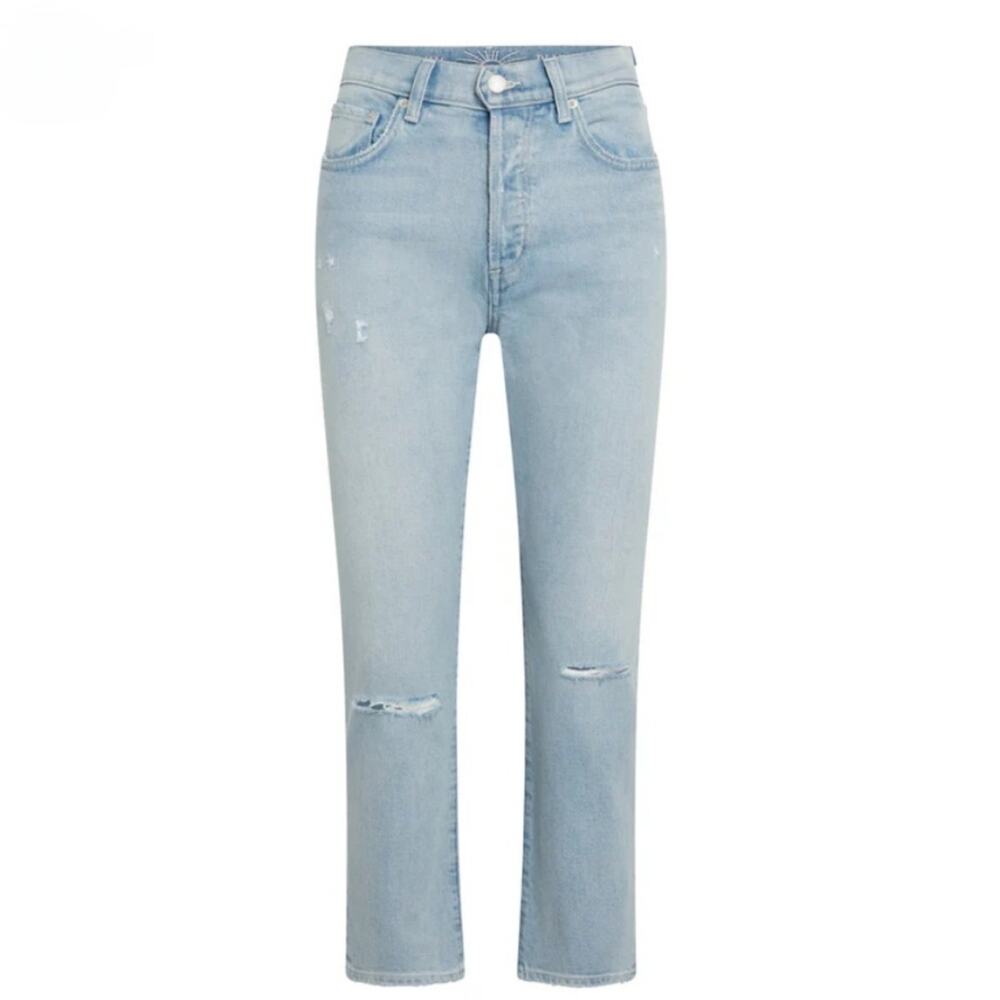 NEW Daily Blue Adriano Goldschmeid Hype Distressed Light Blue Denim Jean in Dust